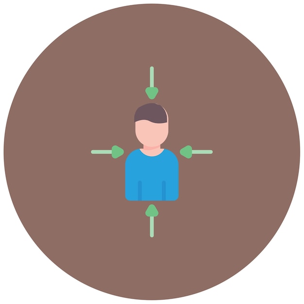 Imagen vectorial de icono de diseño centrado en el usuario Se puede usar para UX e UI