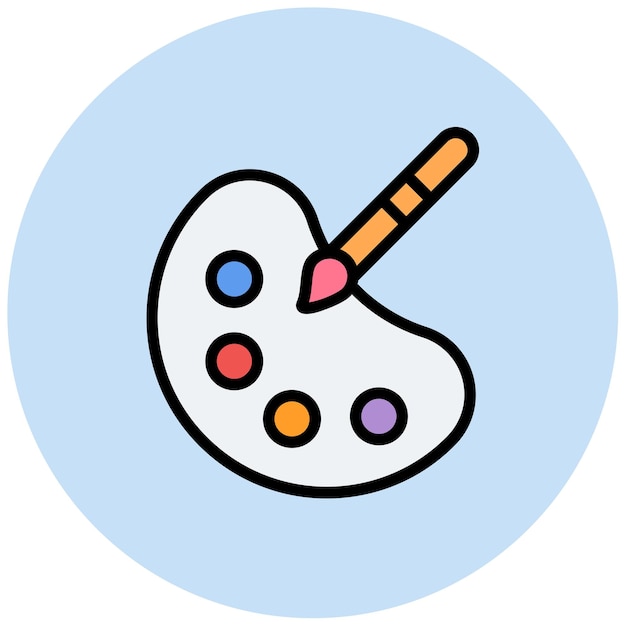 Imagen vectorial de icono de diseño de color Se puede utilizar para Art and Craft Supplies