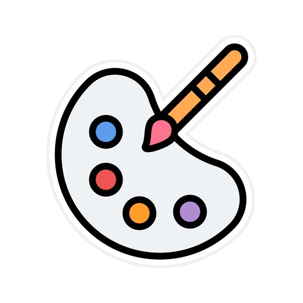 Imagen vectorial de icono de diseño de color Se puede utilizar para Art and Craft Supplies