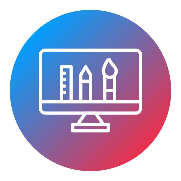 Imagen vectorial de icono de diseño gráfico Se puede utilizar para Art and Craft Supplies