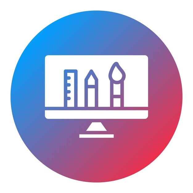 Imagen vectorial de icono de diseño gráfico Se puede utilizar para Art and Craft Supplies
