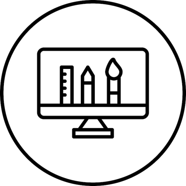 Imagen vectorial de icono de diseño gráfico Se puede utilizar para Art and Craft Supplies