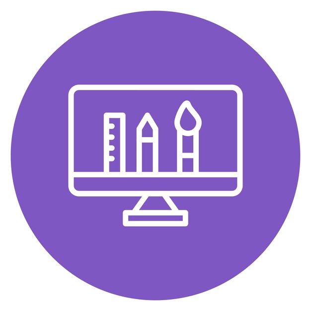 Imagen vectorial de icono de diseño gráfico Se puede utilizar para Art and Craft Supplies