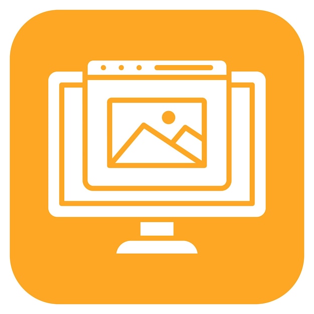 Imagen vectorial de icono de diseño responsivo Se puede usar para Ciencias de la Computación