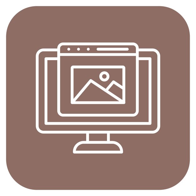Imagen vectorial de icono de diseño responsivo Se puede usar para Ciencias de la Computación