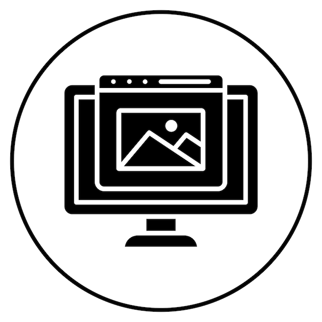 Imagen vectorial de icono de diseño responsivo Se puede usar para Ciencias de la Computación