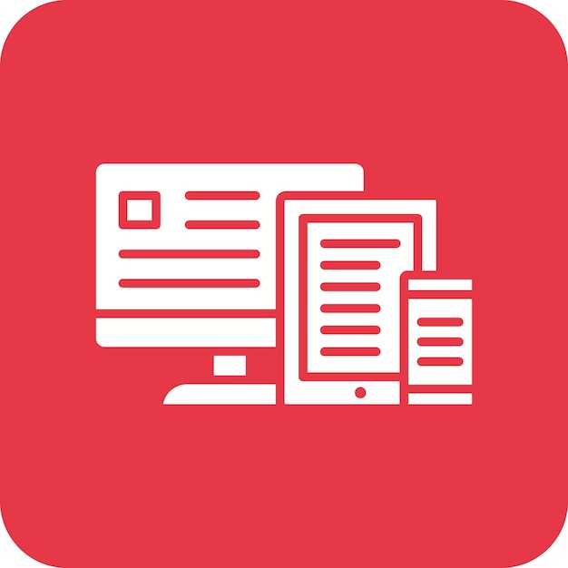 Imagen vectorial de icono de diseño responsivo Se puede usar para codificación y desarrollo