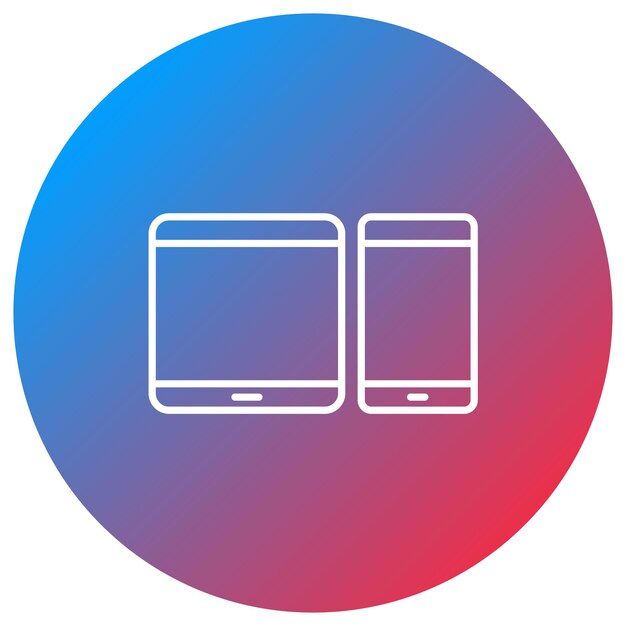Imagen vectorial de icono de diseño responsivo Se puede utilizar para el desarrollo de aplicaciones móviles
