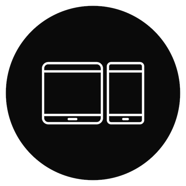 Imagen vectorial de icono de diseño responsivo Se puede utilizar para el desarrollo de aplicaciones móviles