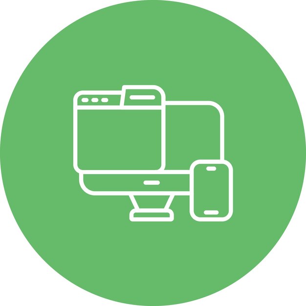 Imagen vectorial de icono de diseño responsivo Se puede utilizar para el diseño
