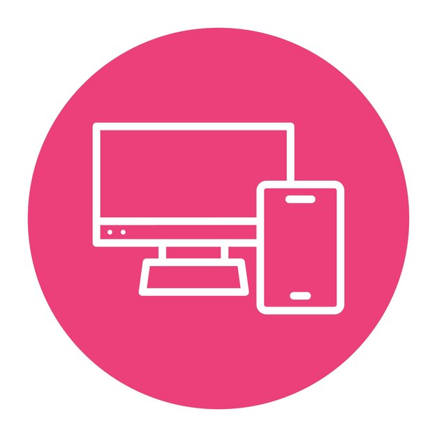 Imagen vectorial de icono de diseño responsivo Se puede utilizar para nuevos medios