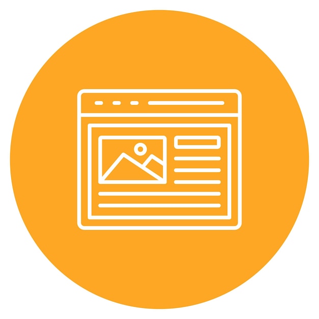 Imagen vectorial de icono de diseño de sitio web Se puede utilizar para el servicio de marketing en Internet