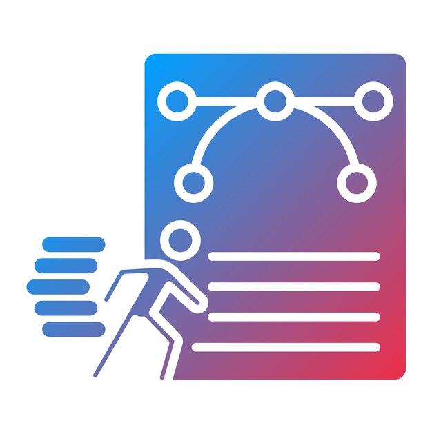 Imagen vectorial de icono de diseño Sprint Se puede usar para UX e UI