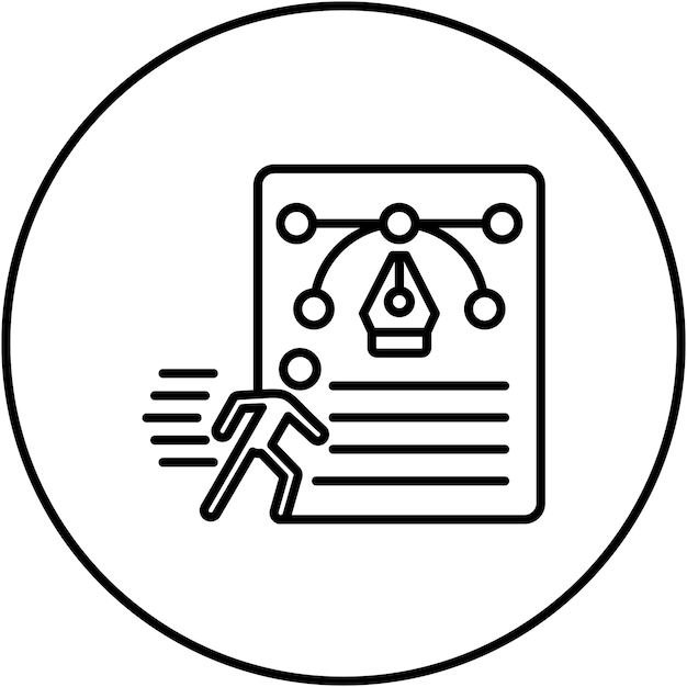 Imagen vectorial de icono de diseño Sprint Se puede usar para UX e UI