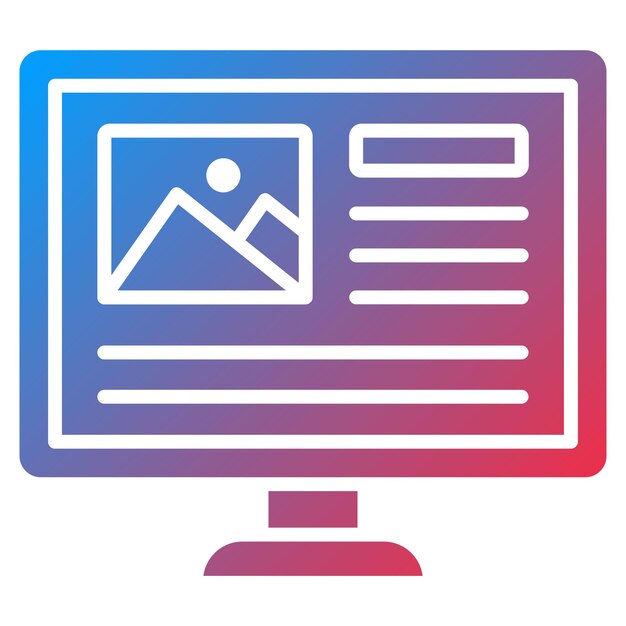 Imagen vectorial de icono de diseño Ui Se puede usar para Ciencias de la Computación