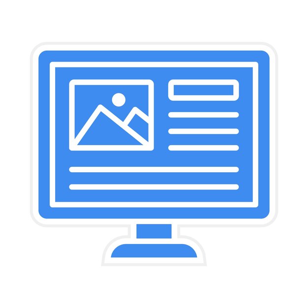 Imagen vectorial de icono de diseño Ui Se puede usar para Ciencias de la Computación