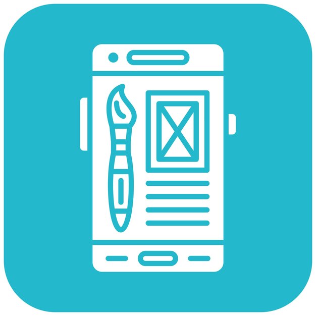 Imagen vectorial de icono de diseño Ux Se puede utilizar para el desarrollo de aplicaciones móviles