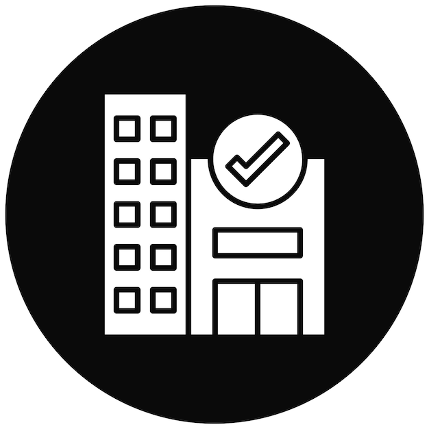 Imagen vectorial del icono de disponibilidad del hotel Se puede utilizar para la gestión del hotel