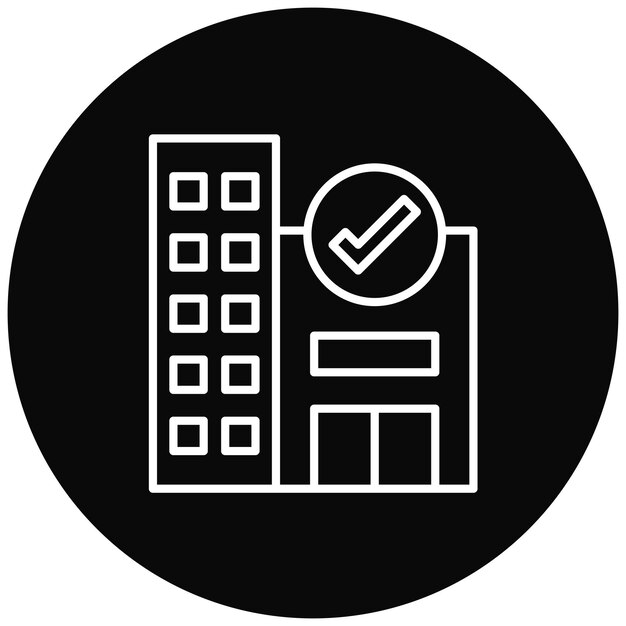 Imagen vectorial del icono de disponibilidad del hotel Se puede utilizar para la gestión del hotel