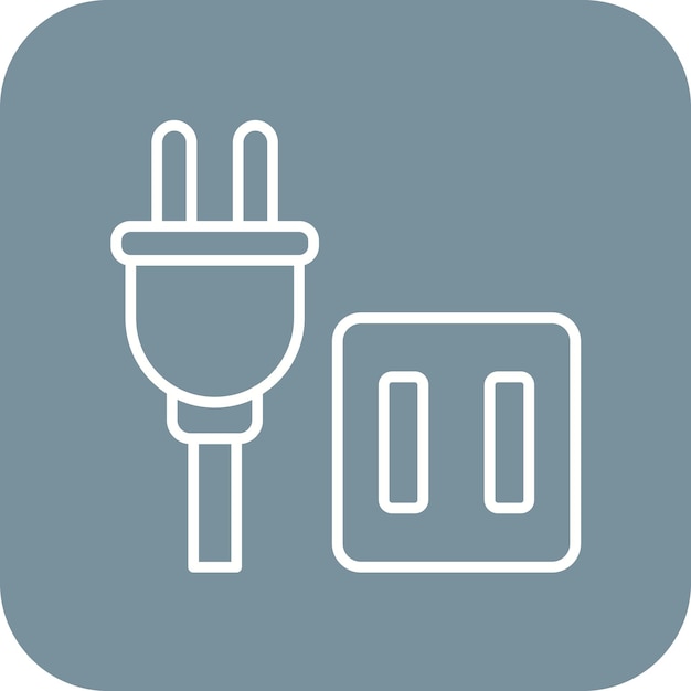 Imagen vectorial del icono de dispositivos desconectados Se puede utilizar para una vida sostenible