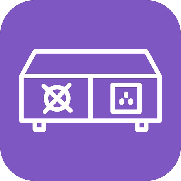 La imagen vectorial del icono de los dispositivos eléctricos se puede utilizar para la fabricación