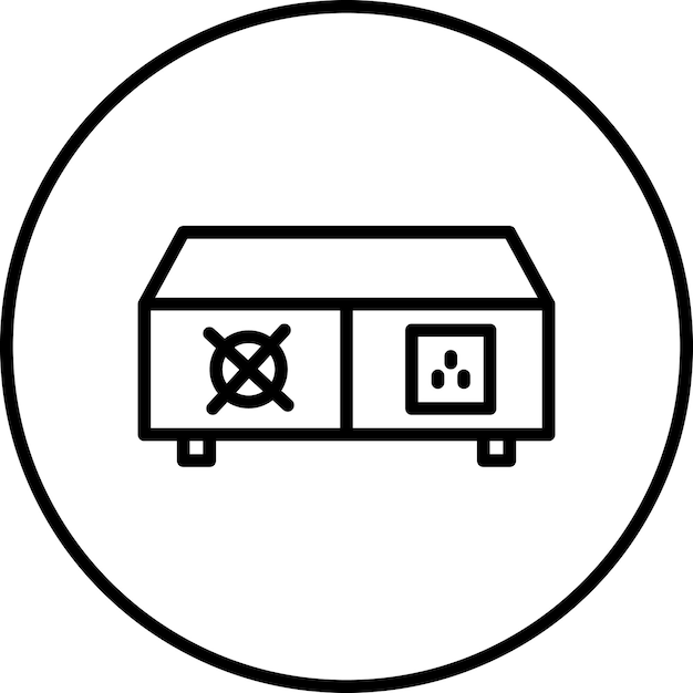 La imagen vectorial del icono de los dispositivos eléctricos se puede utilizar para la fabricación