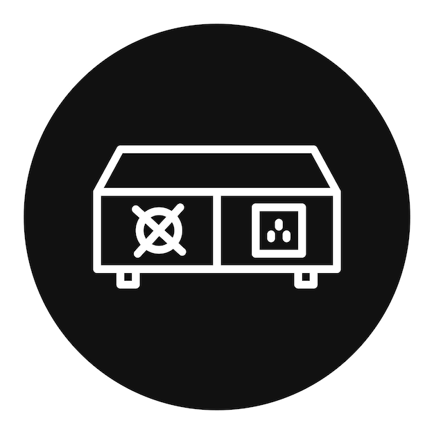 La imagen vectorial del icono de los dispositivos eléctricos se puede utilizar para la fabricación