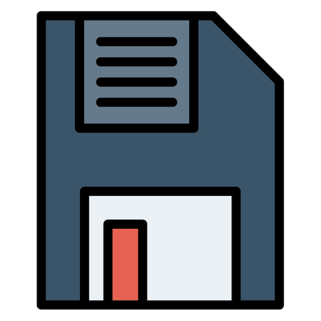 La imagen vectorial del ícono del disquete se puede utilizar para Retro