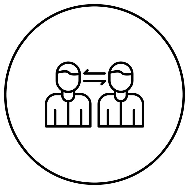 La imagen vectorial del icono de distanciamiento social se puede utilizar para Untact World