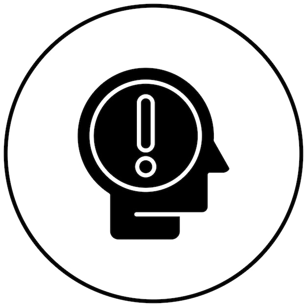 Imagen vectorial del icono de distorsión cognitiva Se puede usar para el trastorno