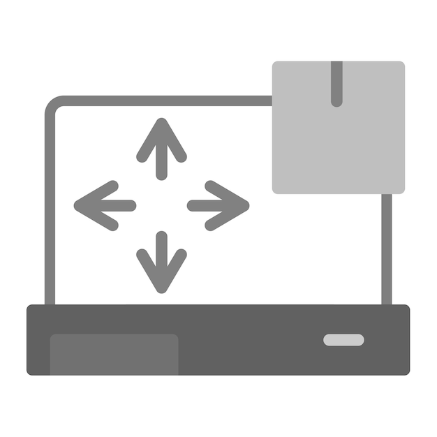Imagen vectorial de icono de distribución en línea Se puede utilizar para el diseño de juegos