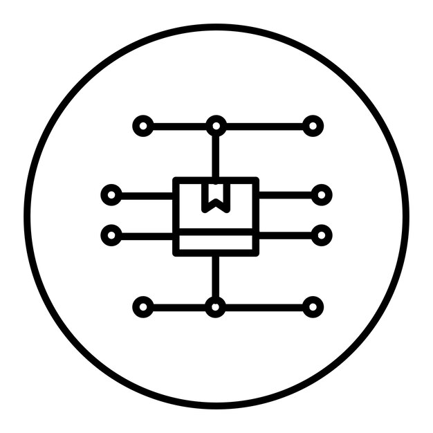 Imagen vectorial del icono de distribución Se puede utilizar para el almacén