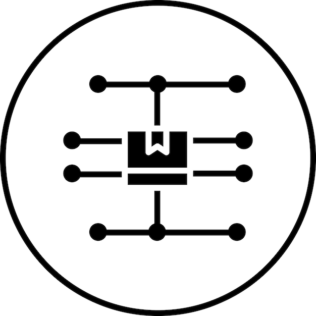 Imagen vectorial del icono de distribución Se puede utilizar para el almacén