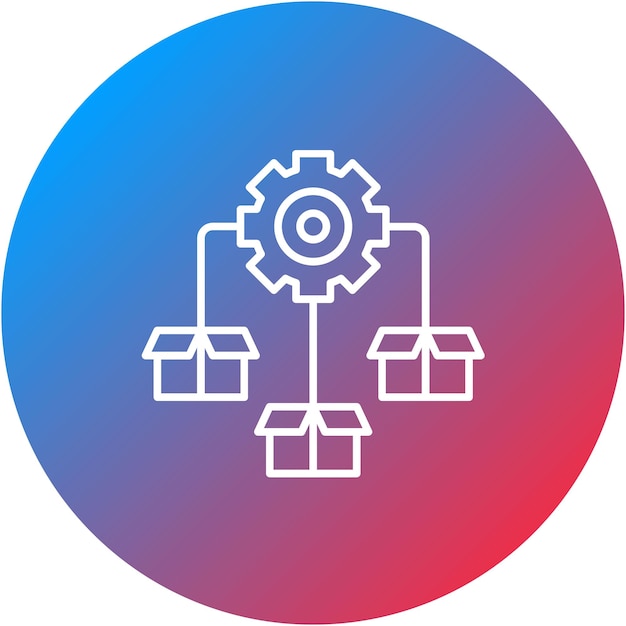 Imagen vectorial del icono de distribución Se puede utilizar para el arranque