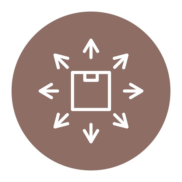Imagen vectorial de icono de distribución Se puede utilizar para el diseño de juegos