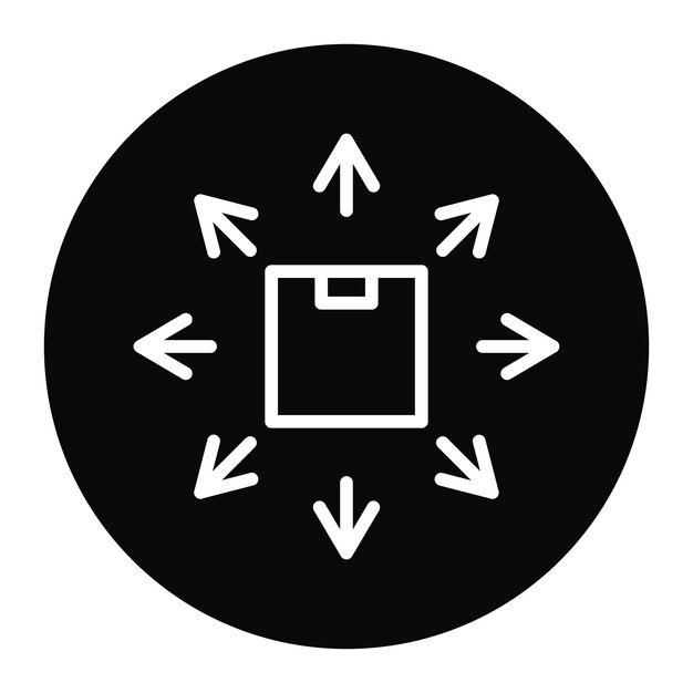 Imagen vectorial de icono de distribución Se puede utilizar para el diseño de juegos
