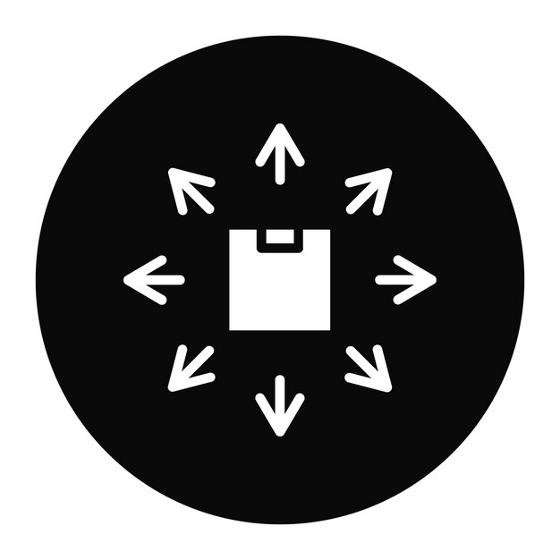 Imagen vectorial de icono de distribución Se puede utilizar para el diseño de juegos