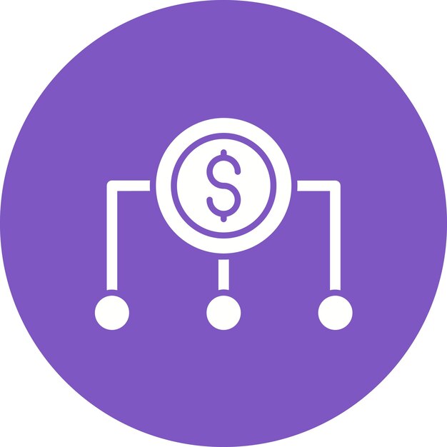La imagen vectorial del icono de diversificación se puede utilizar para la inversión