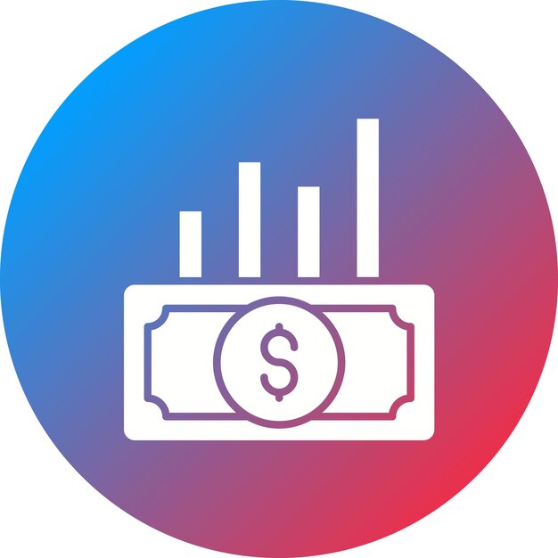 La imagen vectorial del icono de dividendos se puede utilizar para invertir
