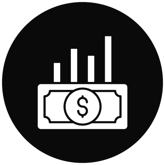 La imagen vectorial del icono de dividendos se puede utilizar para invertir