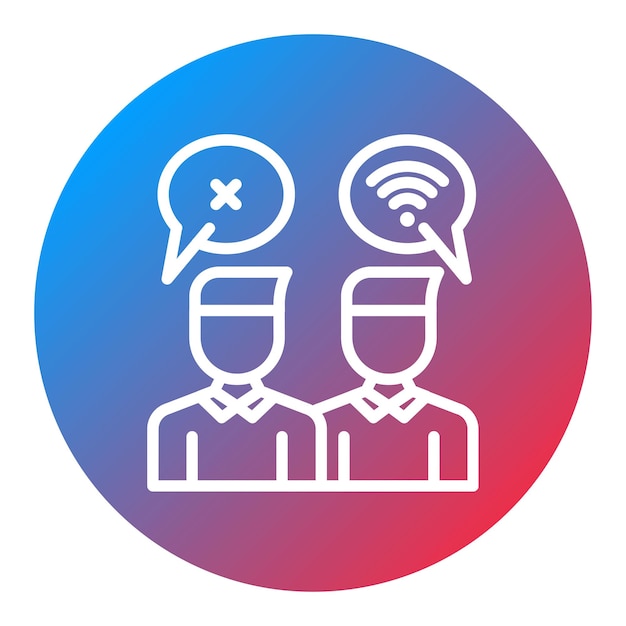 Imagen vectorial de icono de división digital Se puede utilizar para Generation Gap