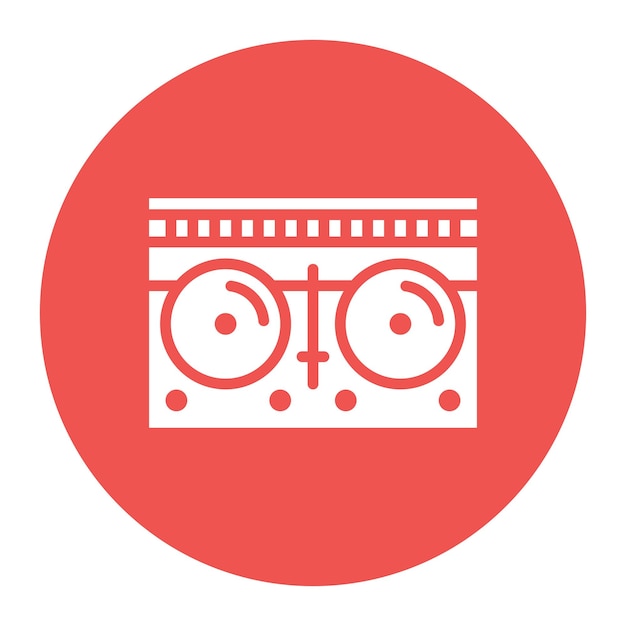 Imagen vectorial del icono de DJ Decks Se puede utilizar para el instrumento