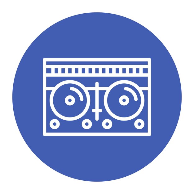 Imagen vectorial del icono de DJ Decks Se puede utilizar para el instrumento