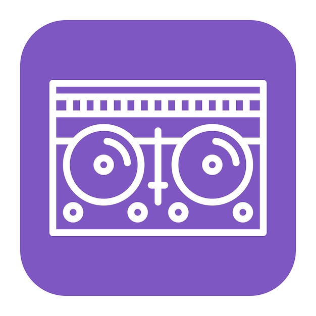 Imagen vectorial del icono de DJ Decks Se puede utilizar para el instrumento