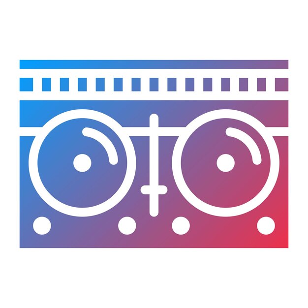 Imagen vectorial del icono de DJ Decks Se puede utilizar para el instrumento