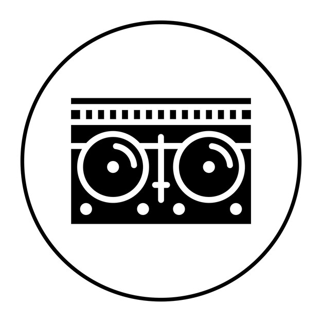 Imagen vectorial del icono de DJ Decks Se puede utilizar para el instrumento