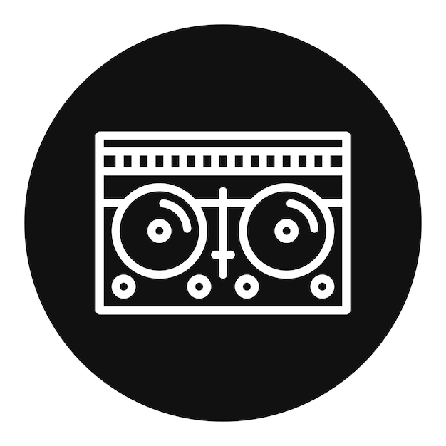 Imagen vectorial del icono de DJ Decks Se puede utilizar para el instrumento