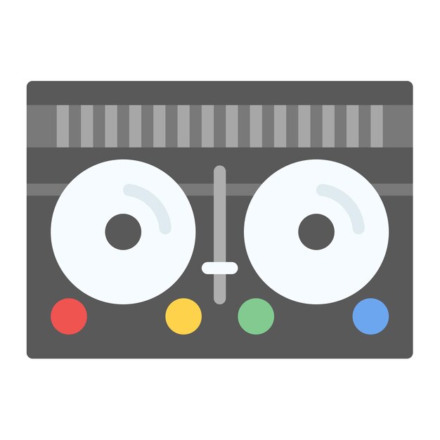 Imagen vectorial del icono de DJ Decks Se puede utilizar para el instrumento