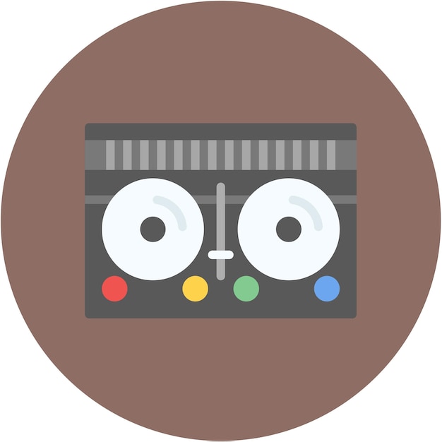 Imagen vectorial del icono de DJ Decks Se puede utilizar para el instrumento