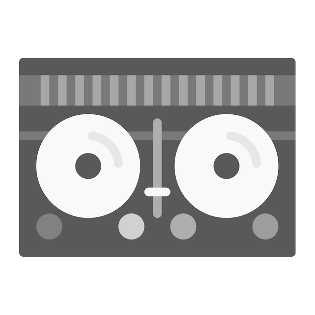 Imagen vectorial del icono de DJ Decks Se puede utilizar para el instrumento